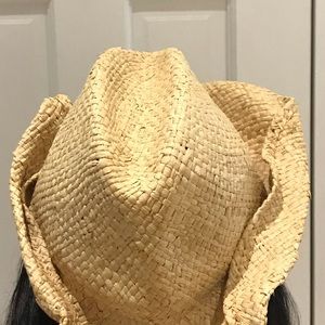 Cowboy / Cowgirl Style Straw Hat with Small Brim